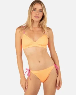 Women Hurley Bikini Bottoms|Bikinis*Solid Scrunch Moderate Tie Side Bottom