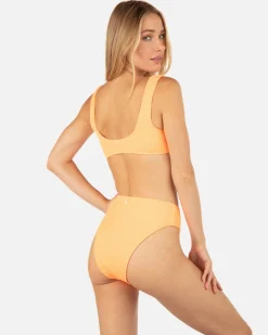 Women Hurley Bikini Tops|Bikinis*Solid Soft Scrunch Pull On Top