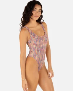Women Hurley One Piece*Spacedye Scrunch Cheeky One Piece