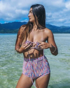 Women Hurley Bikini Bottoms|Bikinis*Spacedye Scrunch Retro Swim Short
