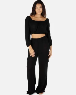 Women Hurley Shorts & Bottoms*Stripe Gauze Cargo Beach Pant