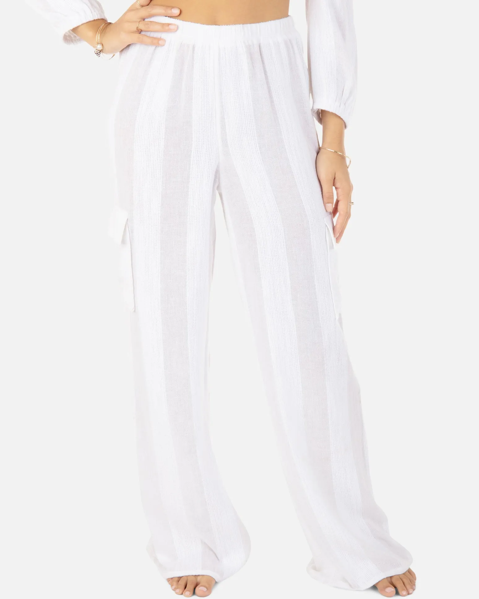 Women Hurley Shorts & Bottoms*Stripe Gauze Cargo Beach Pant