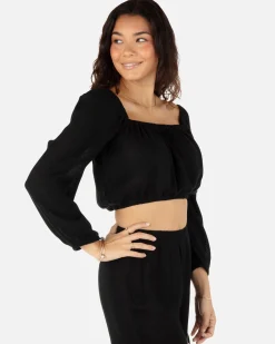 Women Hurley Tops & T-Shirts*Stripe Gauze Long Sleeve Top