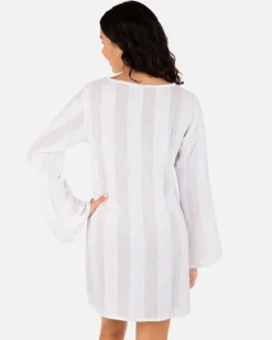 Women Hurley Dresses & Rompers*Stripe Gauze Long Sleeve Tunic