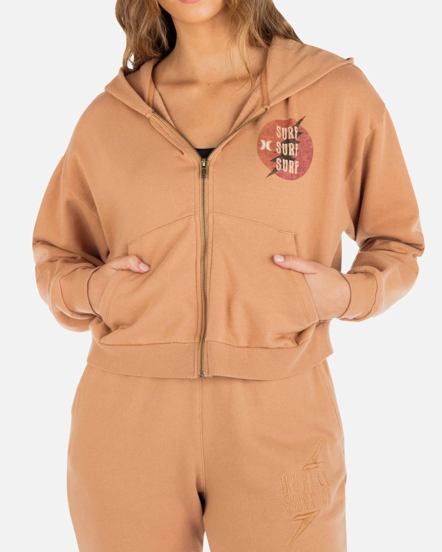 Women Hurley Hoodies & Fleece*Surf Queen Hailey Crop Zip Up Hoodie