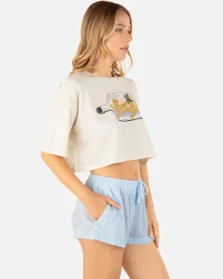Women Hurley Tops & T-Shirts*Tropical Spirits Boyfriend Crop Tee