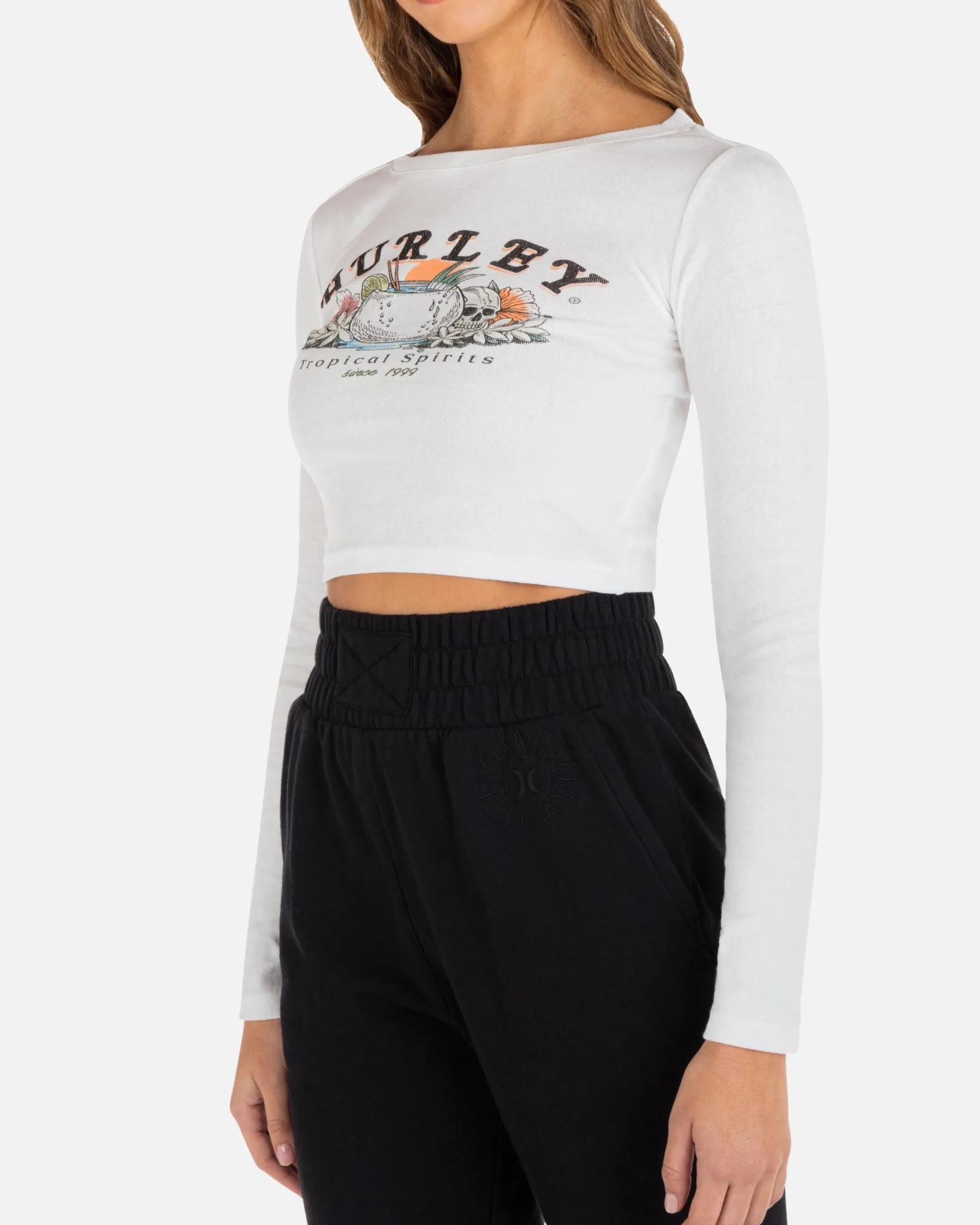 Women Hurley Tops & T-Shirts*Tropical Spirits Long Sleeve Baby Tee