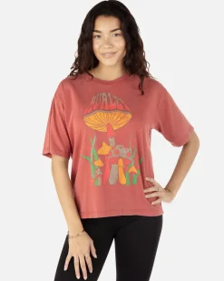 Women Hurley Tops & T-Shirts*Whimsical Toad Slim Boyfriend Tee