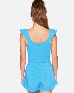 Women Hurley Tops & T-Shirts*Window Pane Crop Top