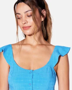 Women Hurley Tops & T-Shirts*Window Pane Crop Top
