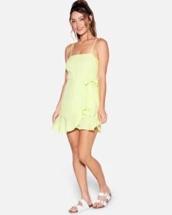 Women Hurley Dresses & Rompers*Window Pane Wrap Front Mini Dress
