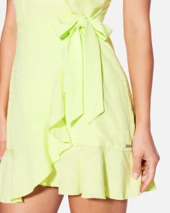 Women Hurley Dresses & Rompers*Window Pane Wrap Front Mini Dress